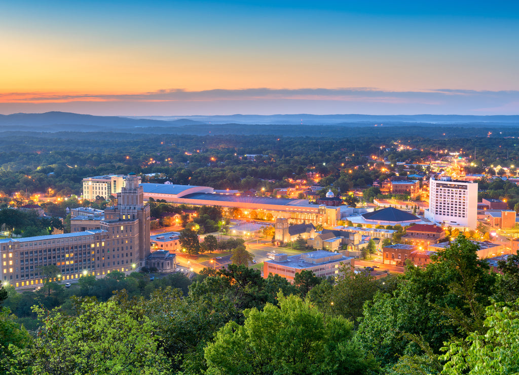 Hot Springs, Arkansas, USA Town Skyline