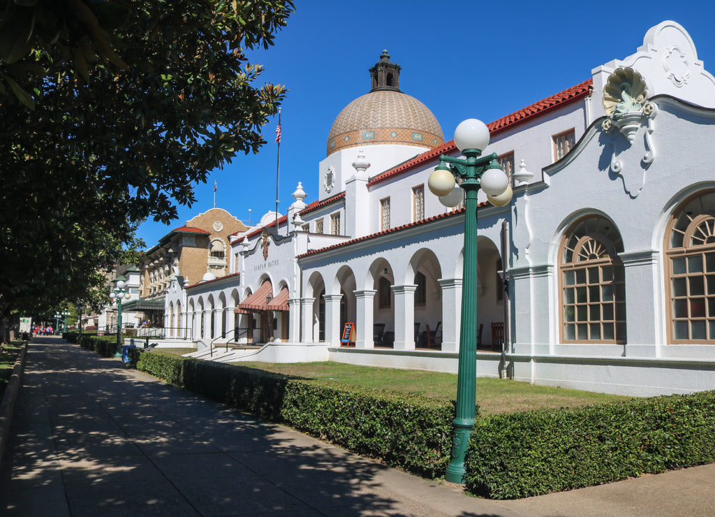 Bathhouse Row in Hot Springs National Park, Arkansas