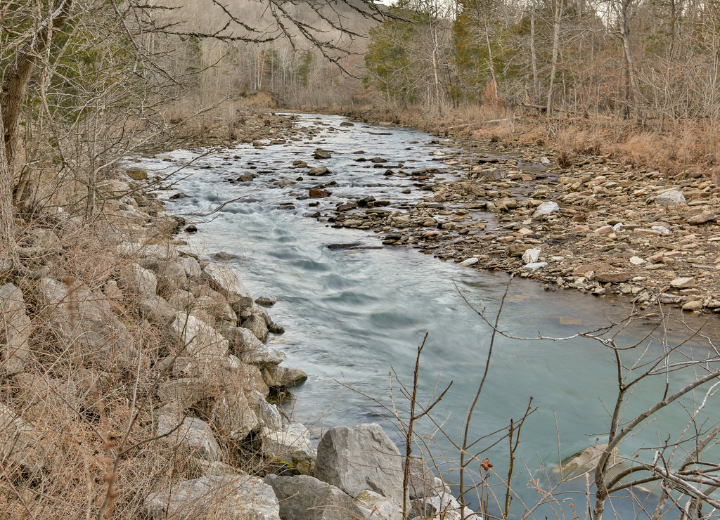 Lee creek in winter season Arkansas