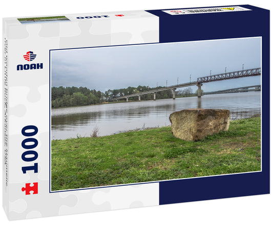 Old wooden bridge over the Maumelle river in Little Rock, Arkansas, USA