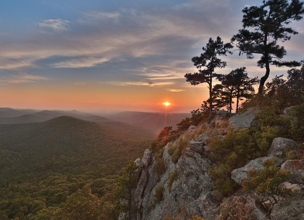 Epic Arkansas sunset national forest flatside Wilderness