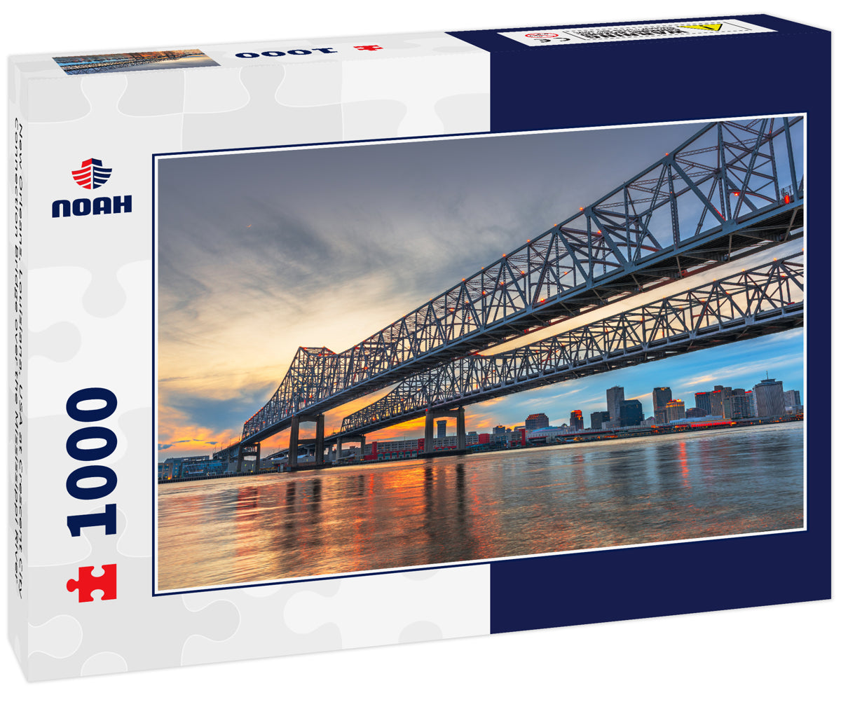 New Orleans, Louisiana, USA at Crescent City Connection Bridge over the Mississippi River