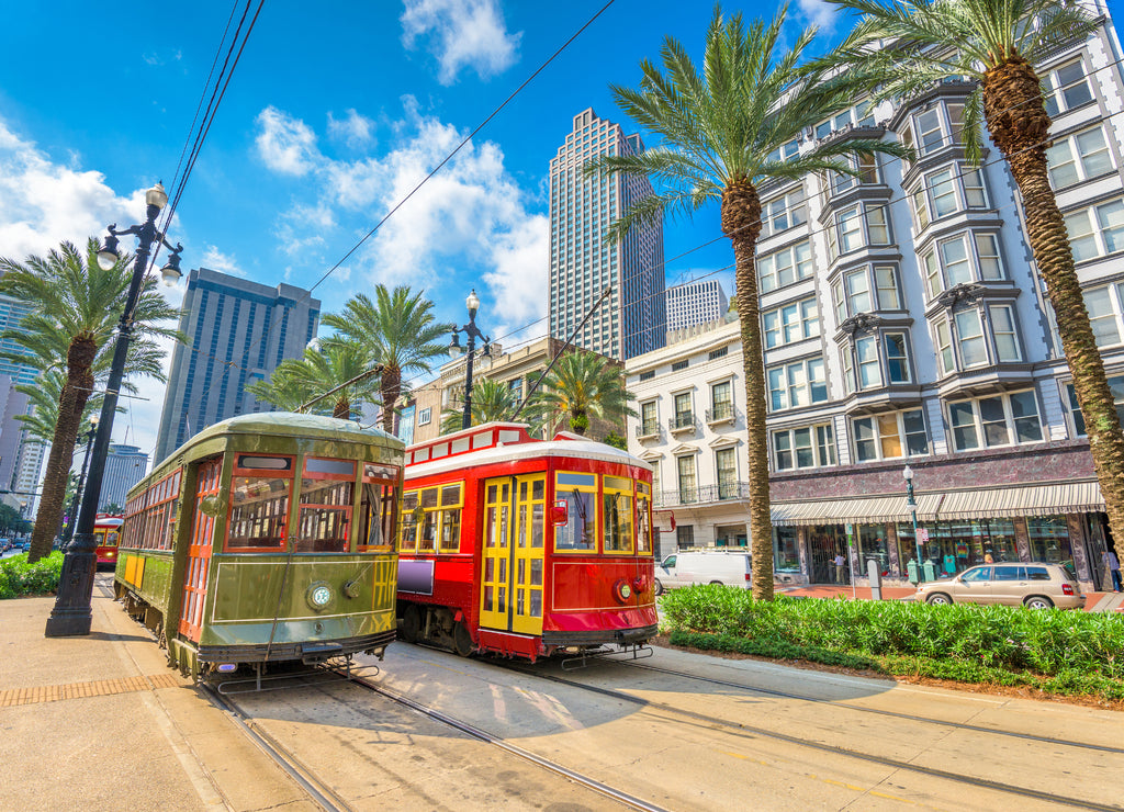 New Orleans, Louisiana, USA streetcars