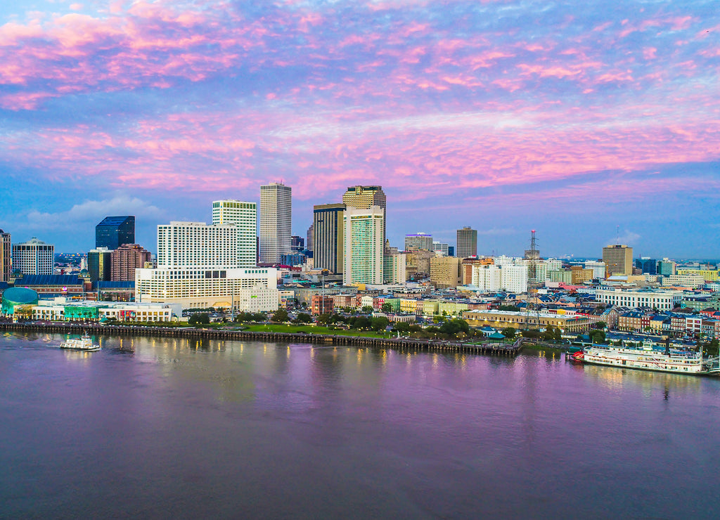 Downtown New Orleans, Louisiana, USA Skyline Aerial