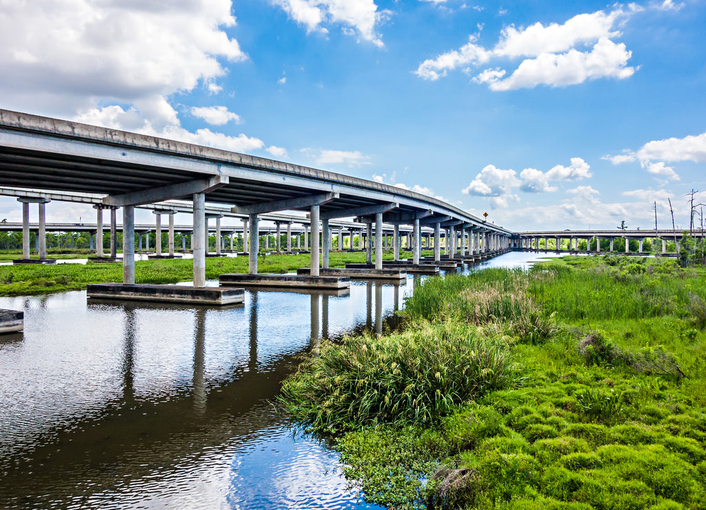 new orleans louisiana city skyline and street scenes