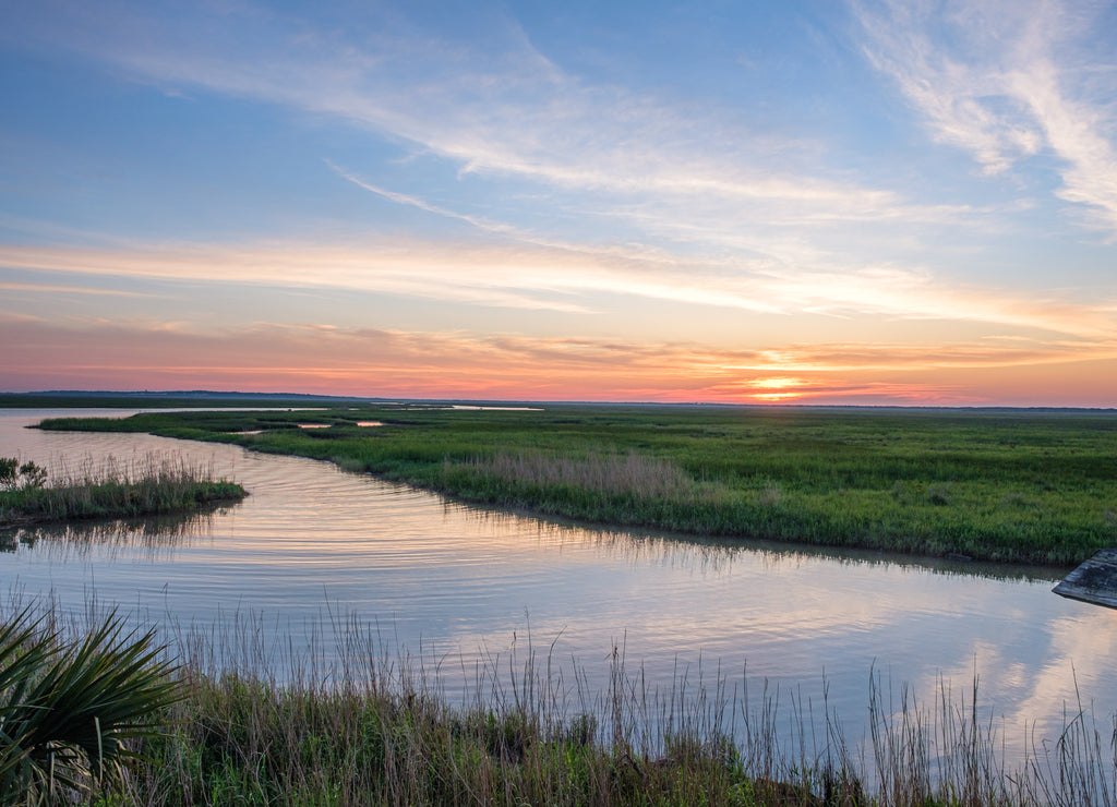 Sunrise at Cypremort Point, Louisiana, USA