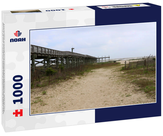 Louisiana wildlife and nature background. Way to the beach along wooden boardwalk and pier over the sand dunes at the Grand Isle State Park, Louisiana, South USA