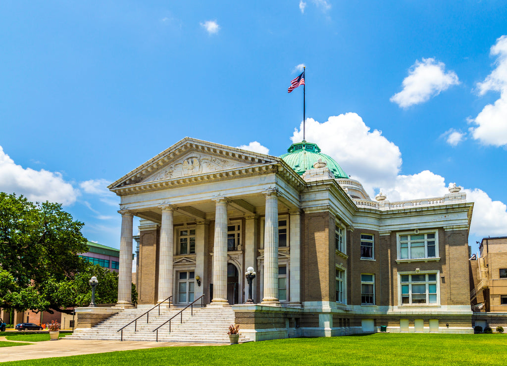 Famous historic city hall in Lake Charles, Louisiana