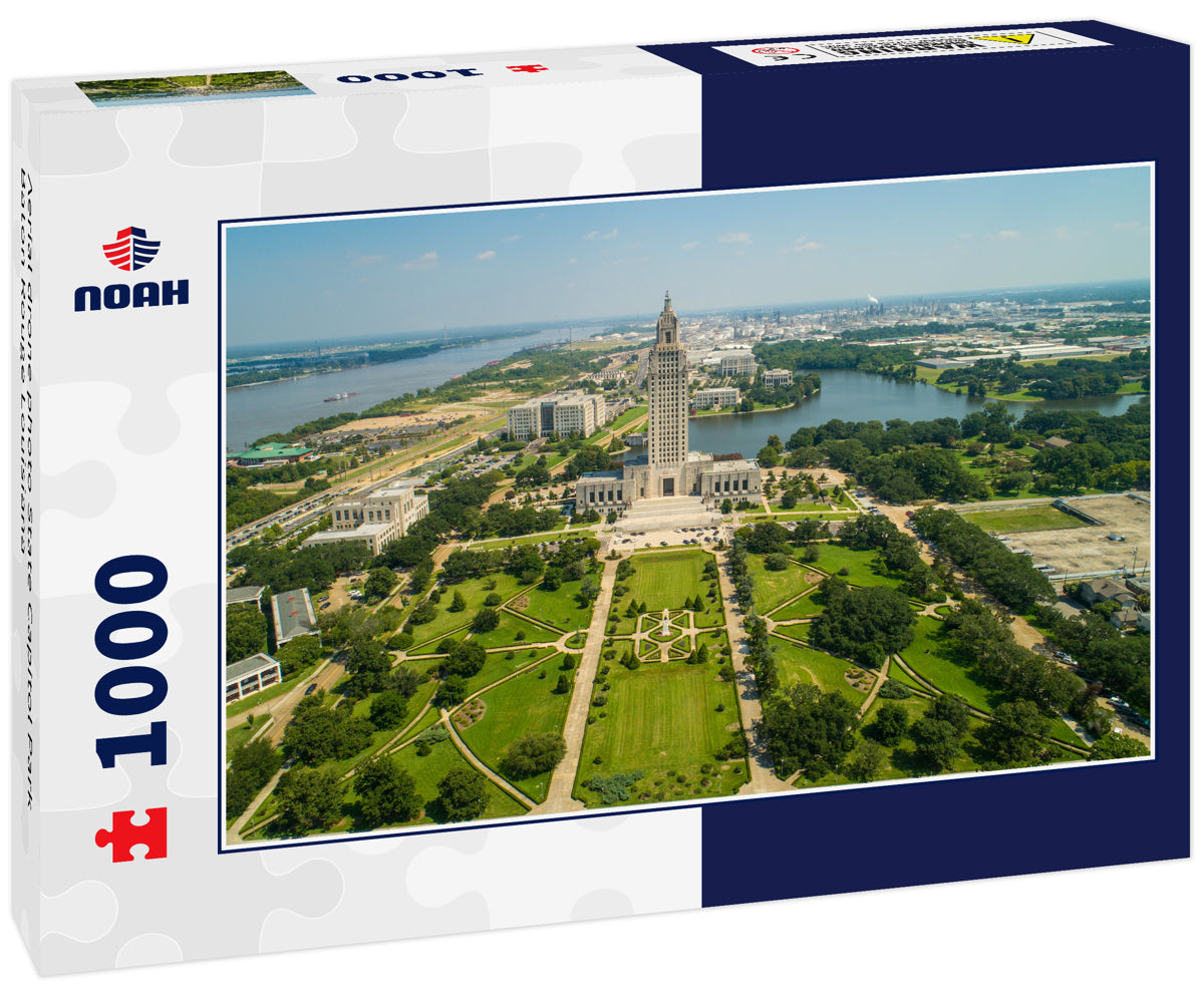 Aerial drone photo State Capitol Park Baton Rouge Louisiana