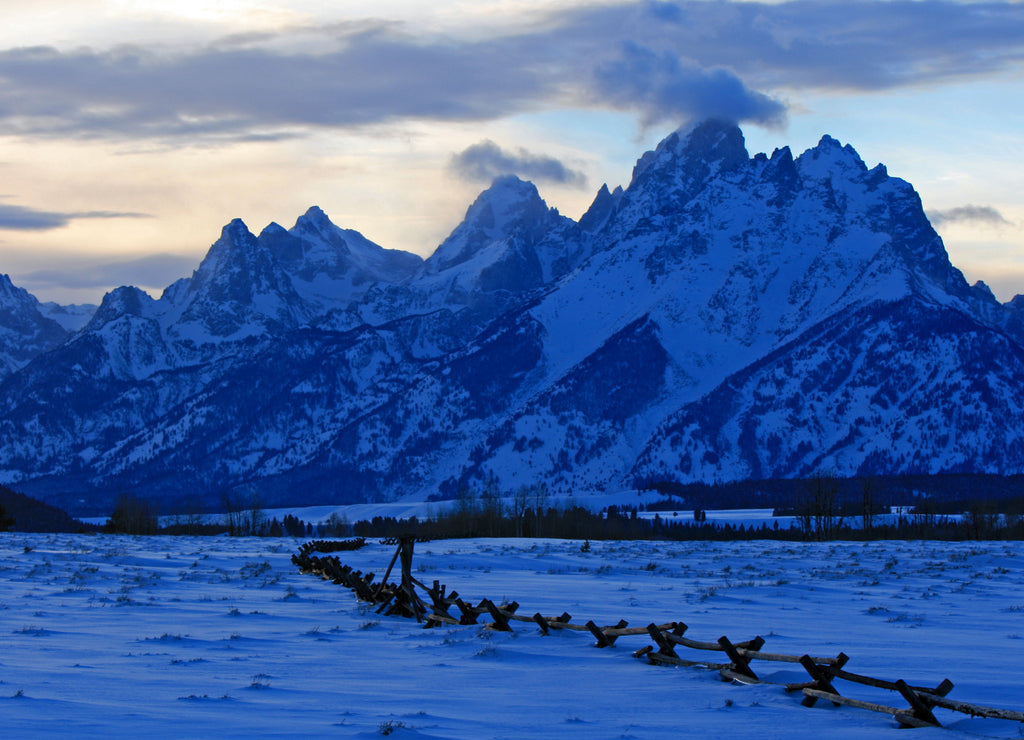 Grand Tetons National Park Split Rail Sunset View, Wyoming