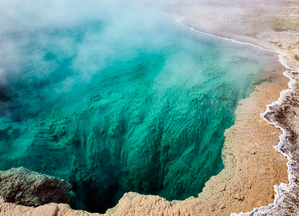 Black Pool In the Yellowstone National Park. Wyoming. USA