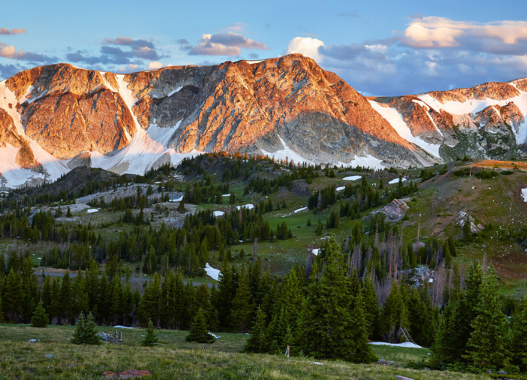 Alpine scenery at Snowy Range Pass, located in the Medicine Bow Mountains (a. k. a., the Snowy Range) near Laramie, Wyoming