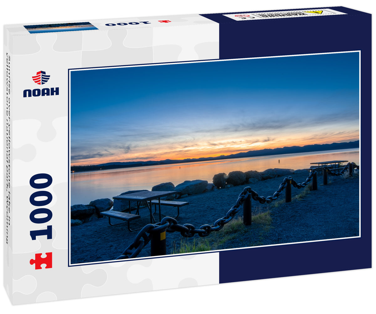 Sunrise over yellowstone lake in yellowstone national park, Wyoming