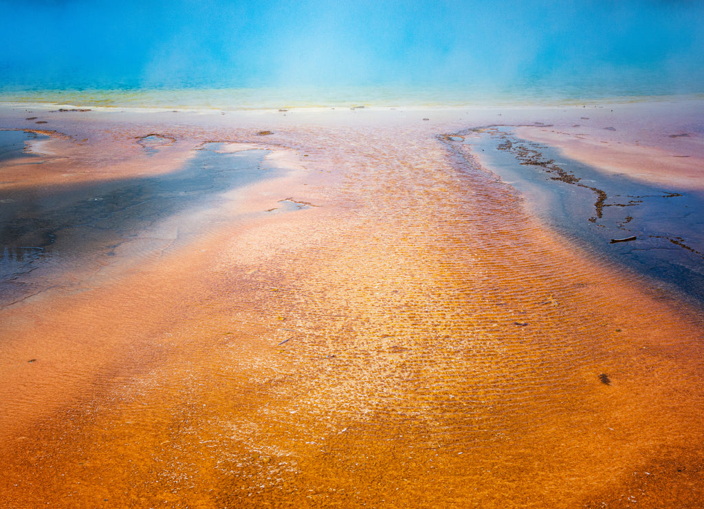 Detail of the Grand Prismatic Spring. Yellowstone National Park, Wyoming