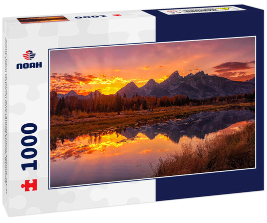 Scenic View Of Snake River Amidst Trees Against Sky At Grand Teton National Park During Sunset, Wyoming