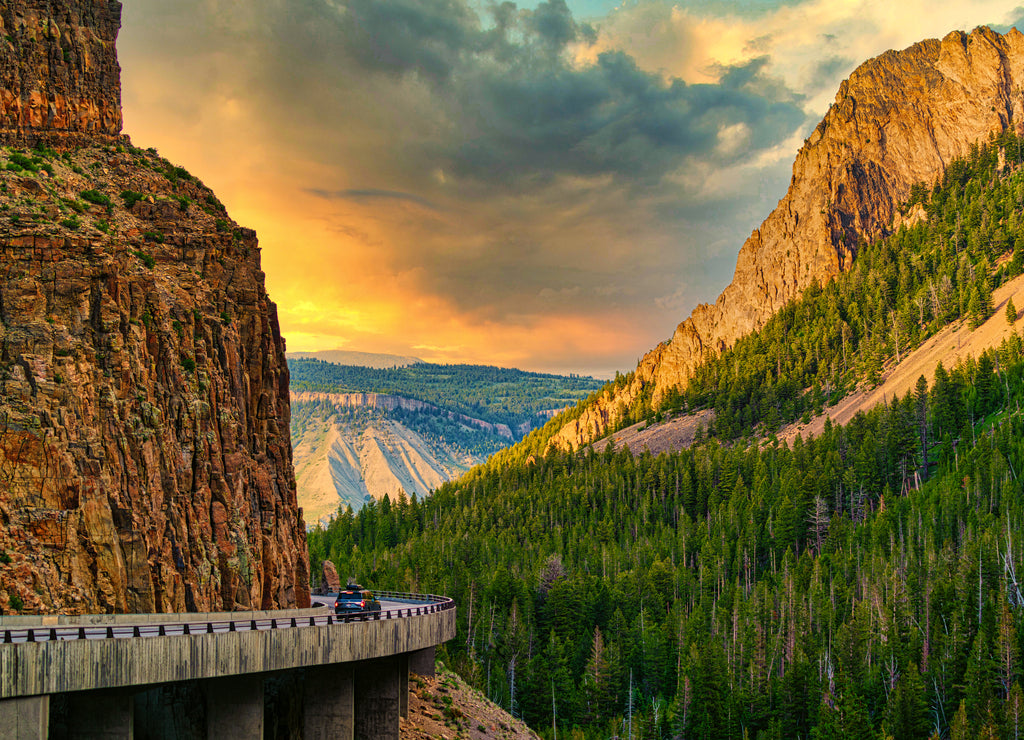 Golden Gate Canyon is in the northwestern region of Yellowstone National Park in the U.S. state of Wyoming. Glen Creek flows north through the canyon en route to the Gardner River descending from 7,4