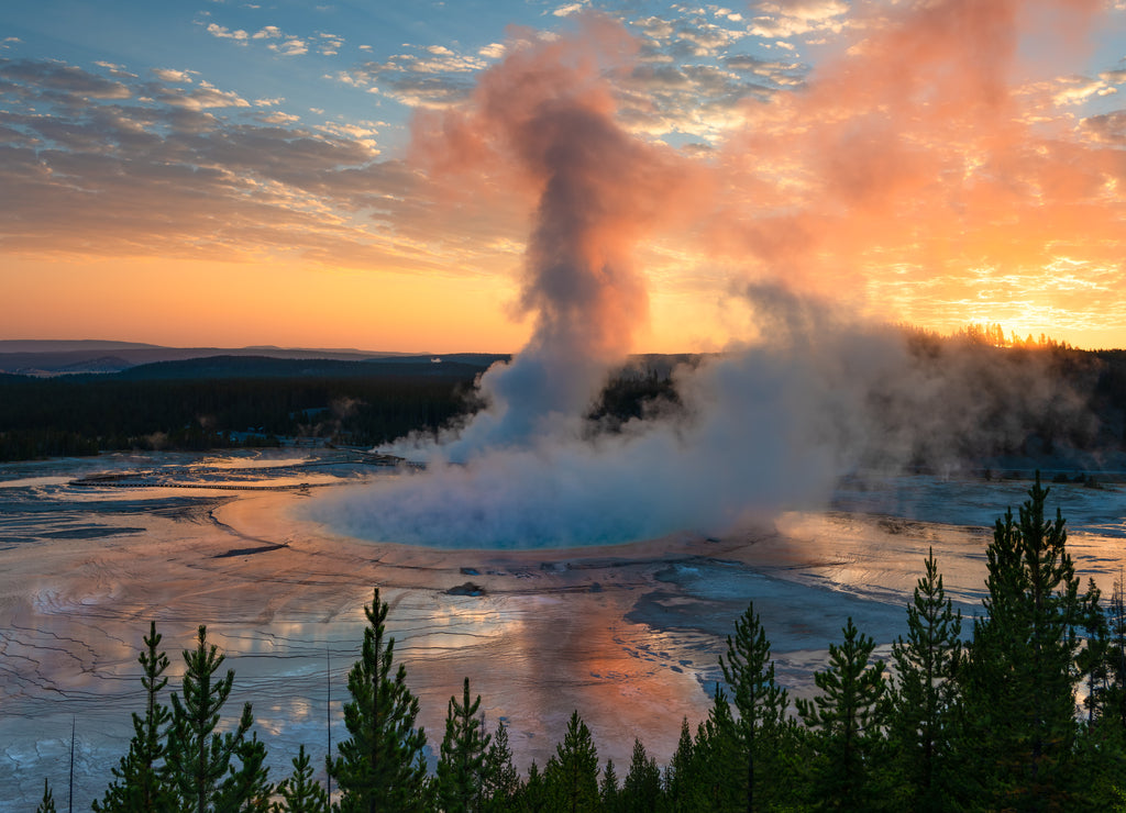 Grand Prismatic Spring Sunrise | Yellowstone National Park | Wyoming