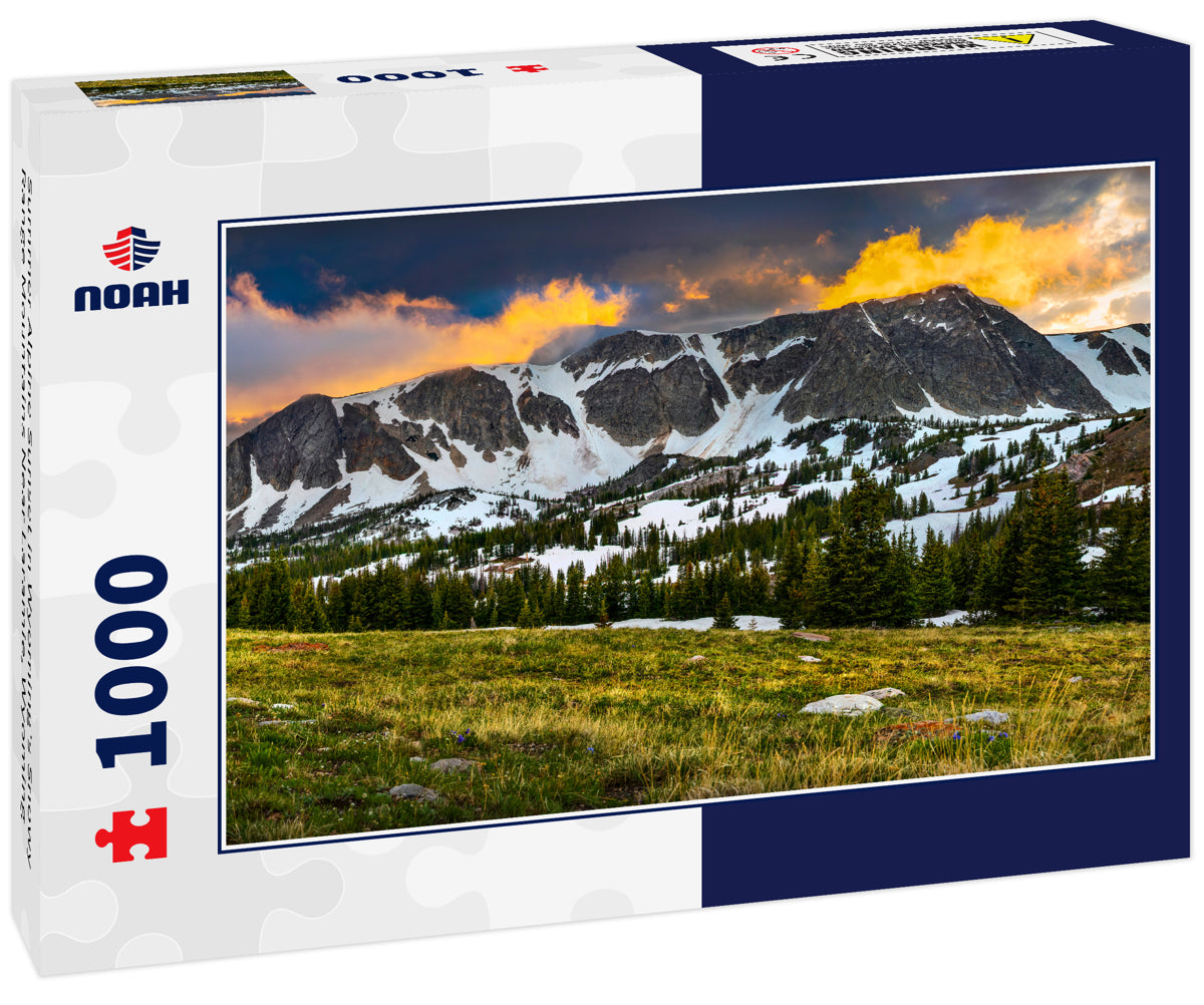 Summer Alpine Sunset in Wyoming's Snowy Range Mountains Near Laramie, Wyoming