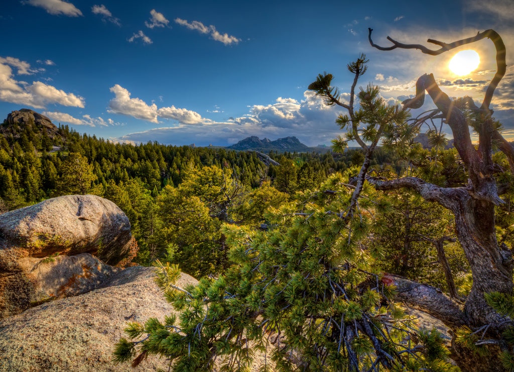 The rock formations of Vedauwoo in the Medicine Bow National Forest near Laramie, Wyoming