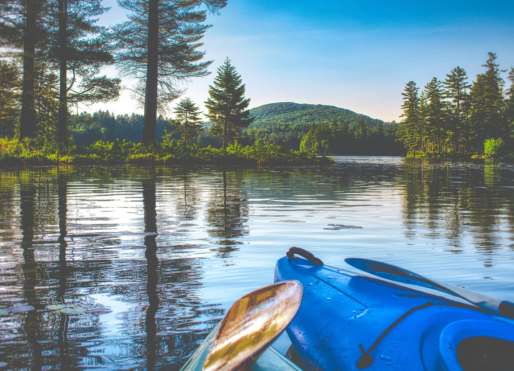 kayaking in the lake with friends - vermont