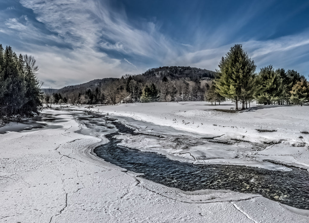 Quechee,Vermont Ottauquechee river Spring thaw