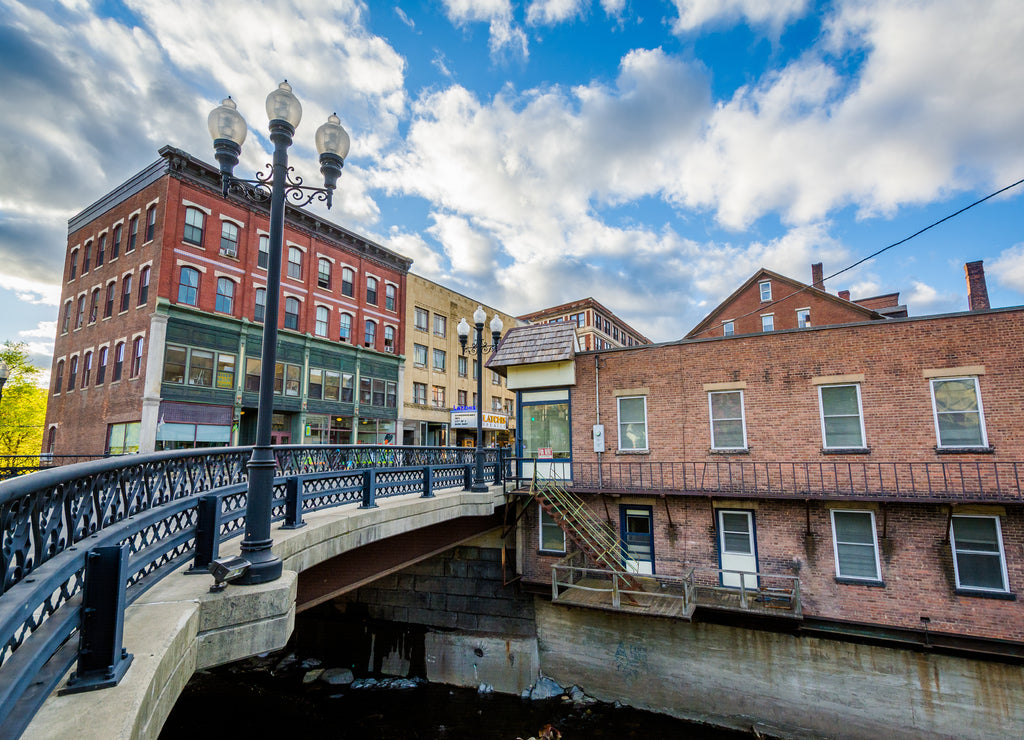 Buildings along Main Street, in downtown Brattleboro, Vermont