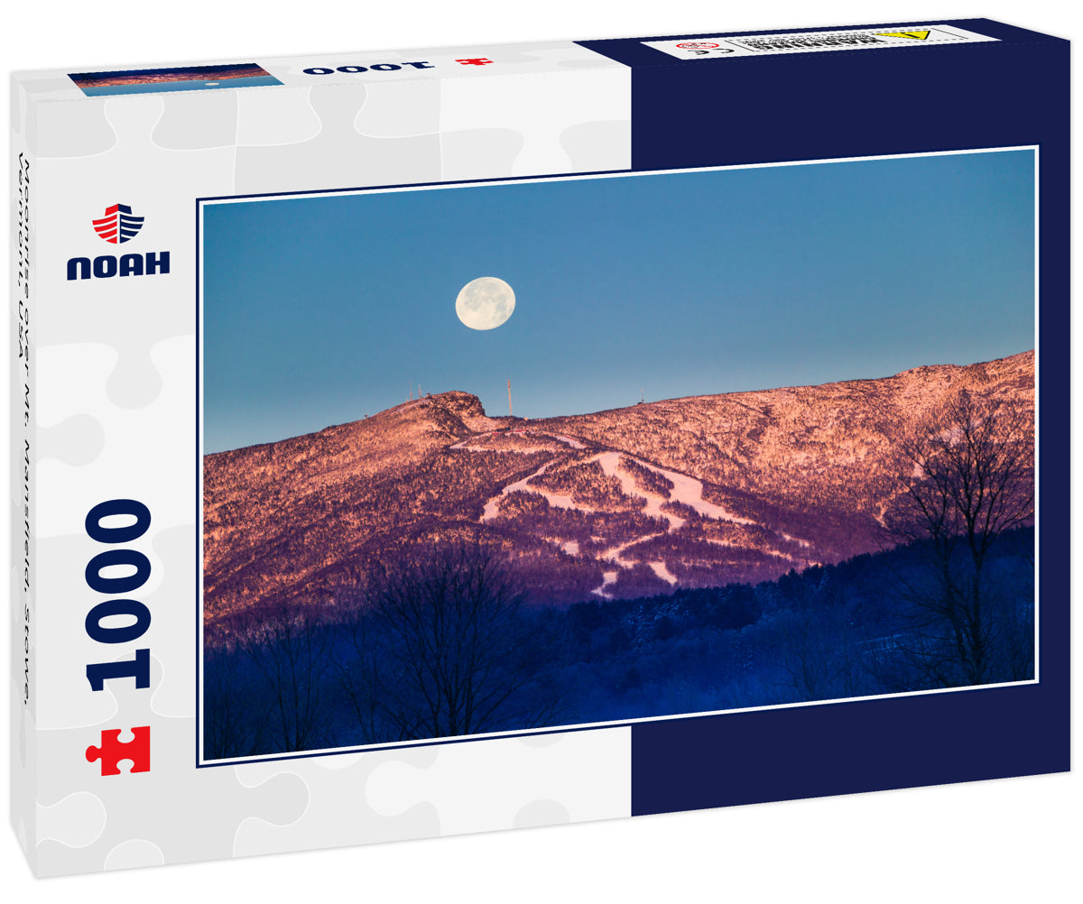 Moonrise over Mt. Mansfield, Stowe, Vermont, USA