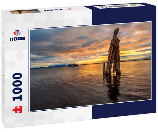 Sunset over Lake Champlain as seen from Burlington, Vermont