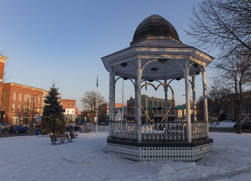 Barre, Vermont: Winter time city view