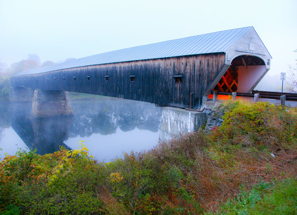 The Cornish–Windsor Covered Bridge is a covered bridge that spans the Connecticut River between Cornish, New Hampshire and Windsor, Vermont. It is the longest wooden covered bridge in New England