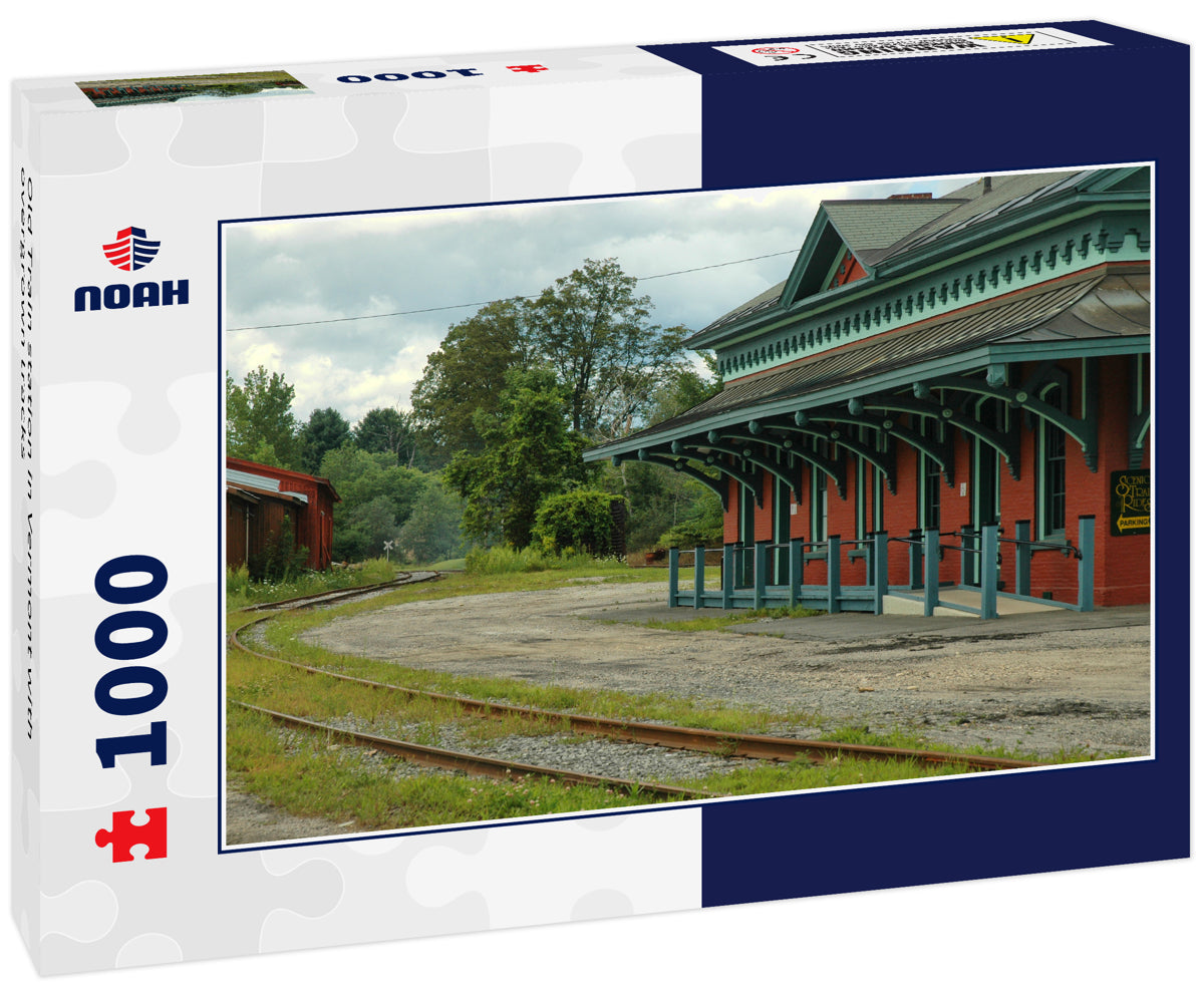 Old Train station in Vermont with overgrown tracks