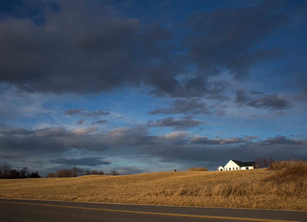 Vermont Dark Blue Sky in Winter