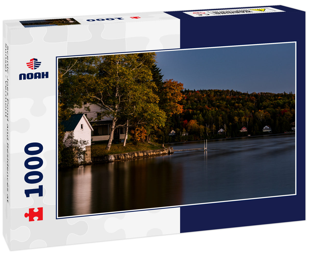 Scenic Joes Pond and Residences at Sunset - Vermont