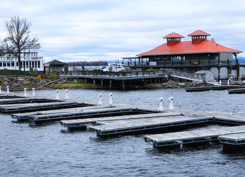 Marina scene in Burlington, Vermont