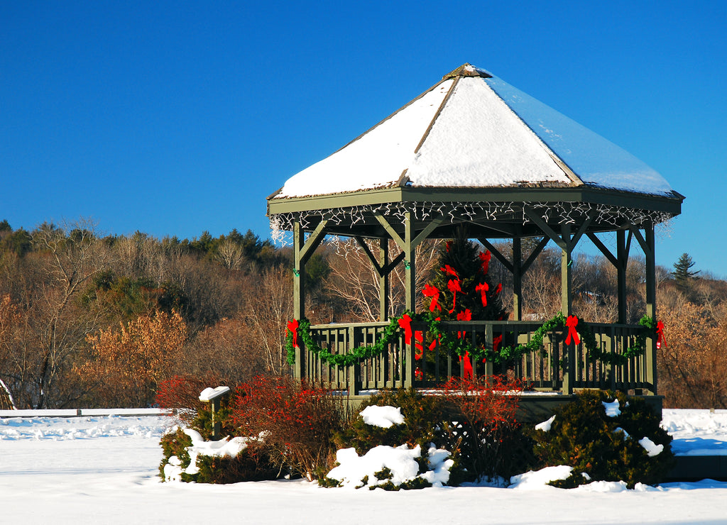 A Christmas Gazebo in Quechee Vermont