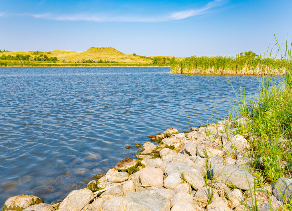 Sather Lake in Little Missouri National Grassland, North Dakota, USA