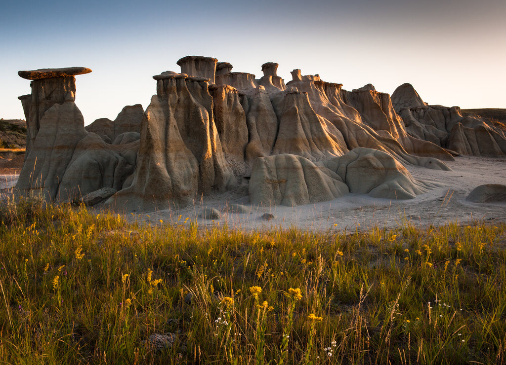 First light at sunrise at Theodore Roosevelt National Park, North Dakota