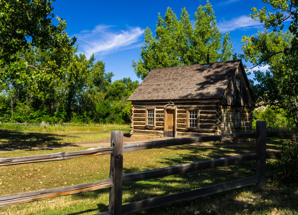 Cabin of Theodore Roosevelt's Maltese Cross Ranch, North Dakota