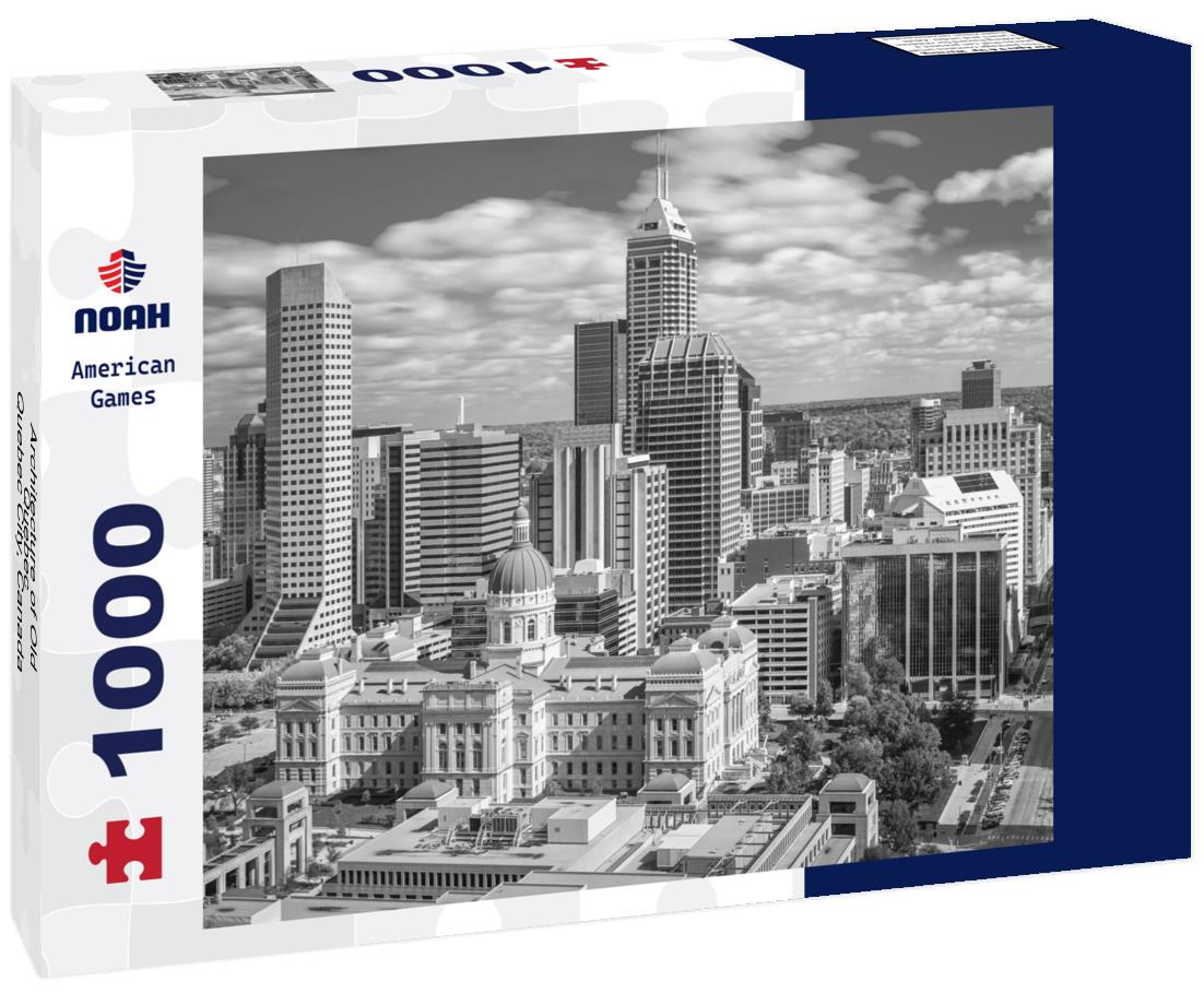 Noah Jigsaw Puzzle Architecture of Old Quebec - Quebec City, Canada in black white 1000 pieces