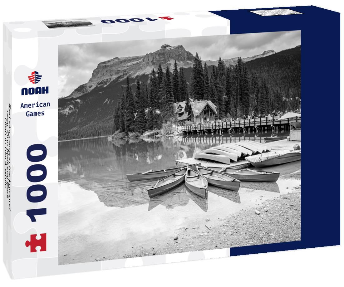 Noah Jigsaw Puzzle Red slot canyon background near Zion National Park, Utah in black white 1000 pieces