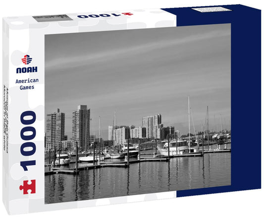 Noah Jigsaw Puzzle Mosque at Bab Guissa Gate in Fez - Morocco in black white 1000 pieces