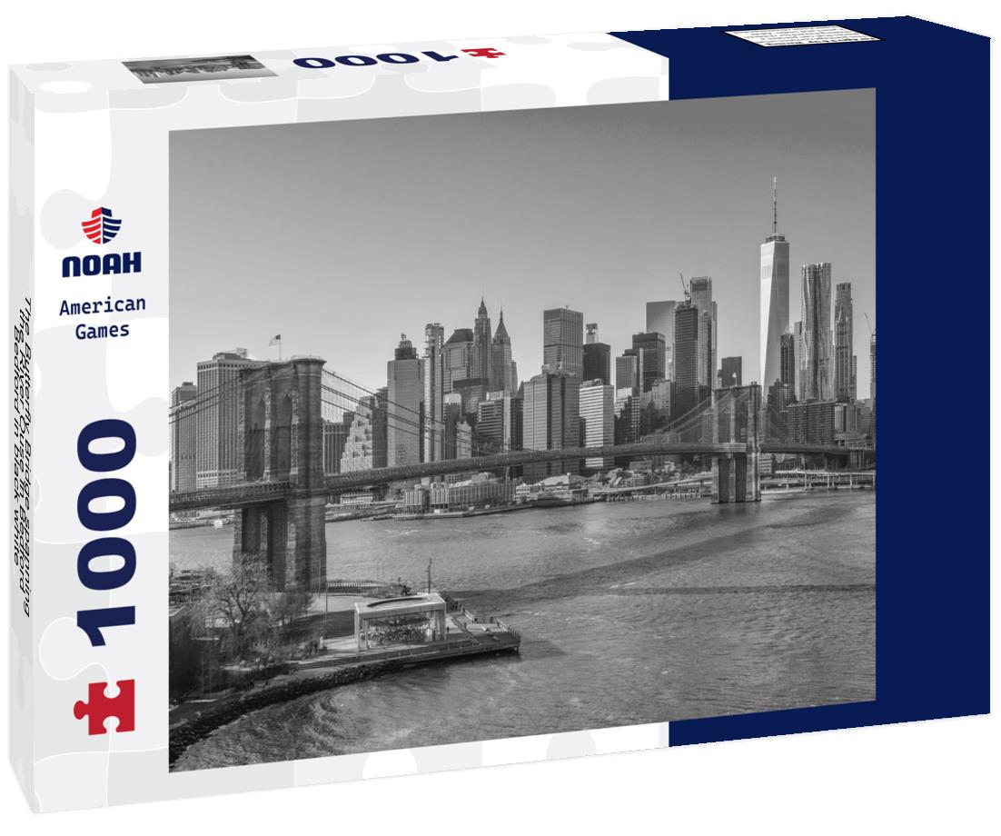 Noah Jigsaw Puzzle The Butterfly Bridge spanning the River Ouse in Bedford, Bedford in black white 1000 pieces