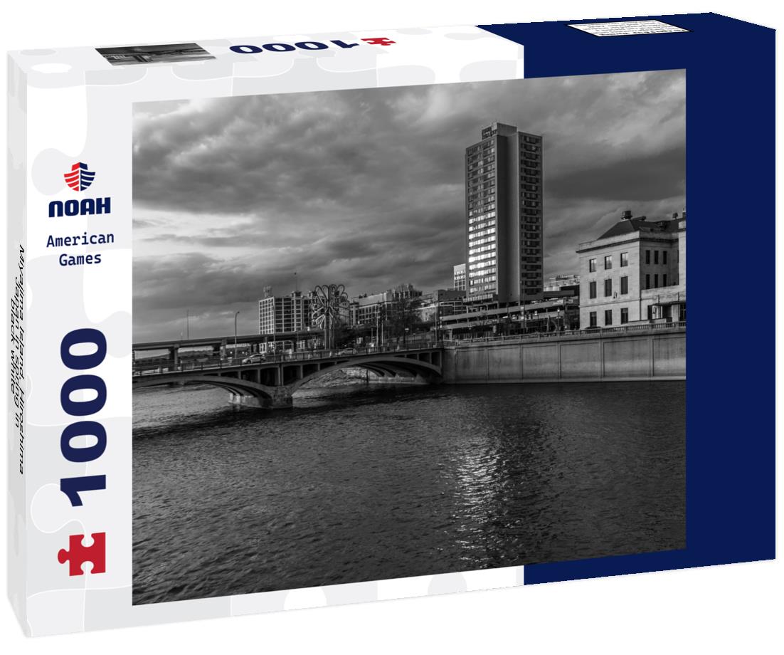 Noah Jigsaw Puzzle Miyajima Island, Hiroshima, Japan in spring in black white 1000 pieces