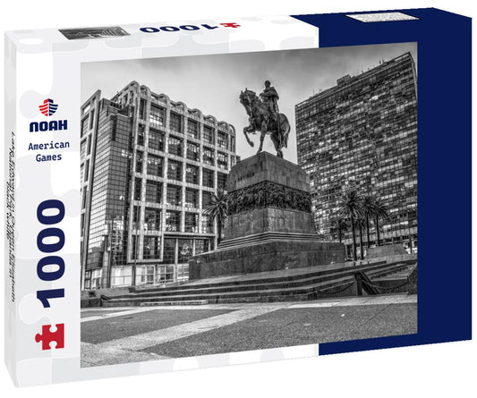 Noah Jigsaw Puzzle Lake Edward in Queen Elizabeth National Park, Uganda in black white 1000 pieces