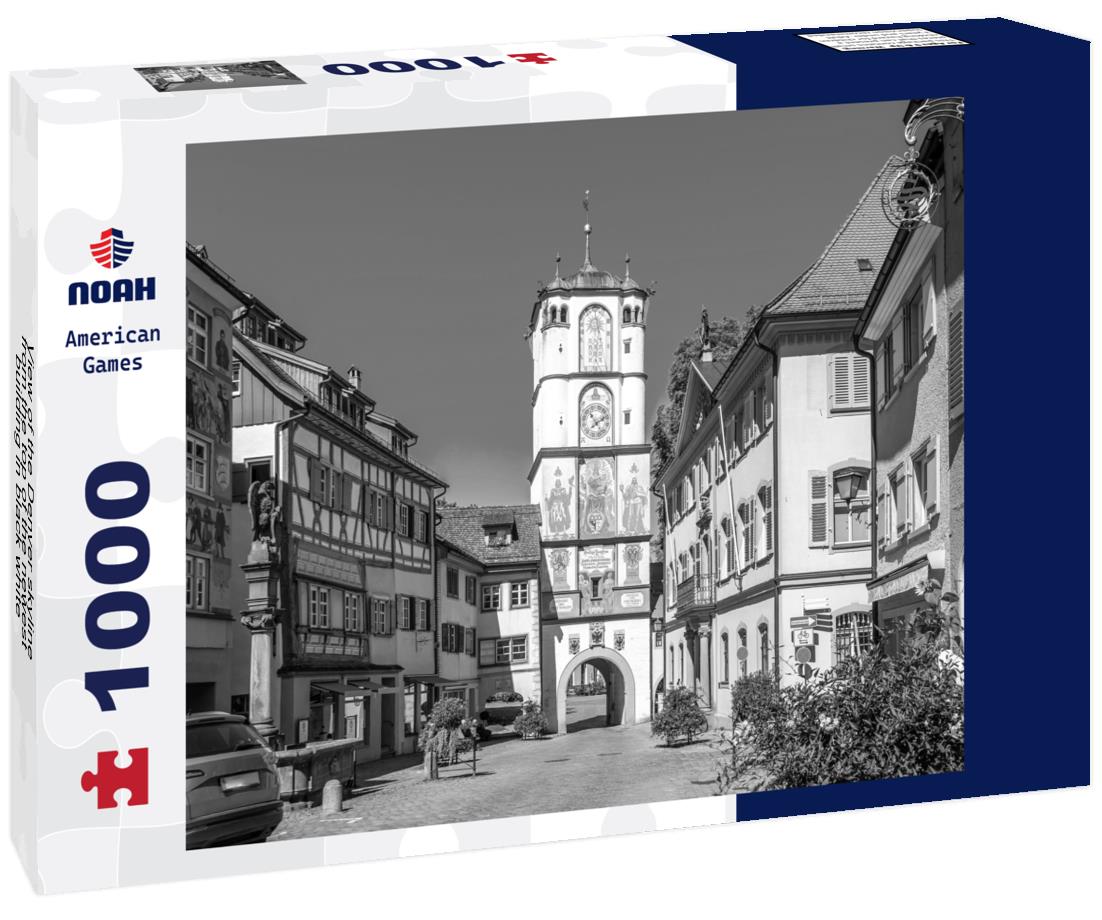 Noah Jigsaw Puzzle View of the Denver skyline from the top of the newest building in black white 1000 pieces