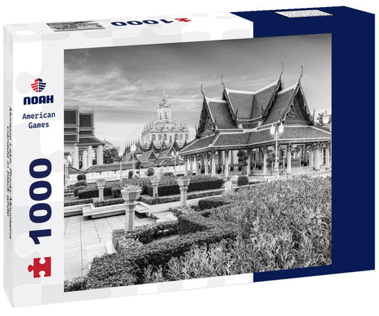 Noah Jigsaw Puzzle Moraine Lake, Rocky Mountains, Canada in black white 1000 pieces