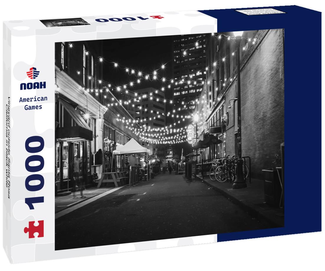 Noah Jigsaw Puzzle Vineyard outside Santa Rosa California in black white 1000 pieces