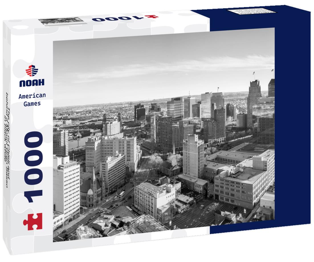 Noah Jigsaw Puzzle The city of Chieti and behind it Mount Gran Sasso in black white 1000 pieces