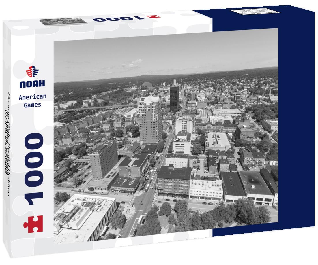 Noah Jigsaw Puzzle Georgia State Capitol Building in Atlanta, Georgia, USA in black white 1000 pieces