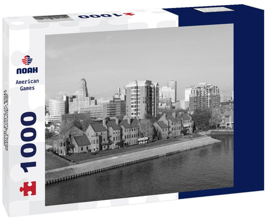 Noah Jigsaw Puzzle San Antonio, Texas, USA City on the river Walk in black white 1000 pieces